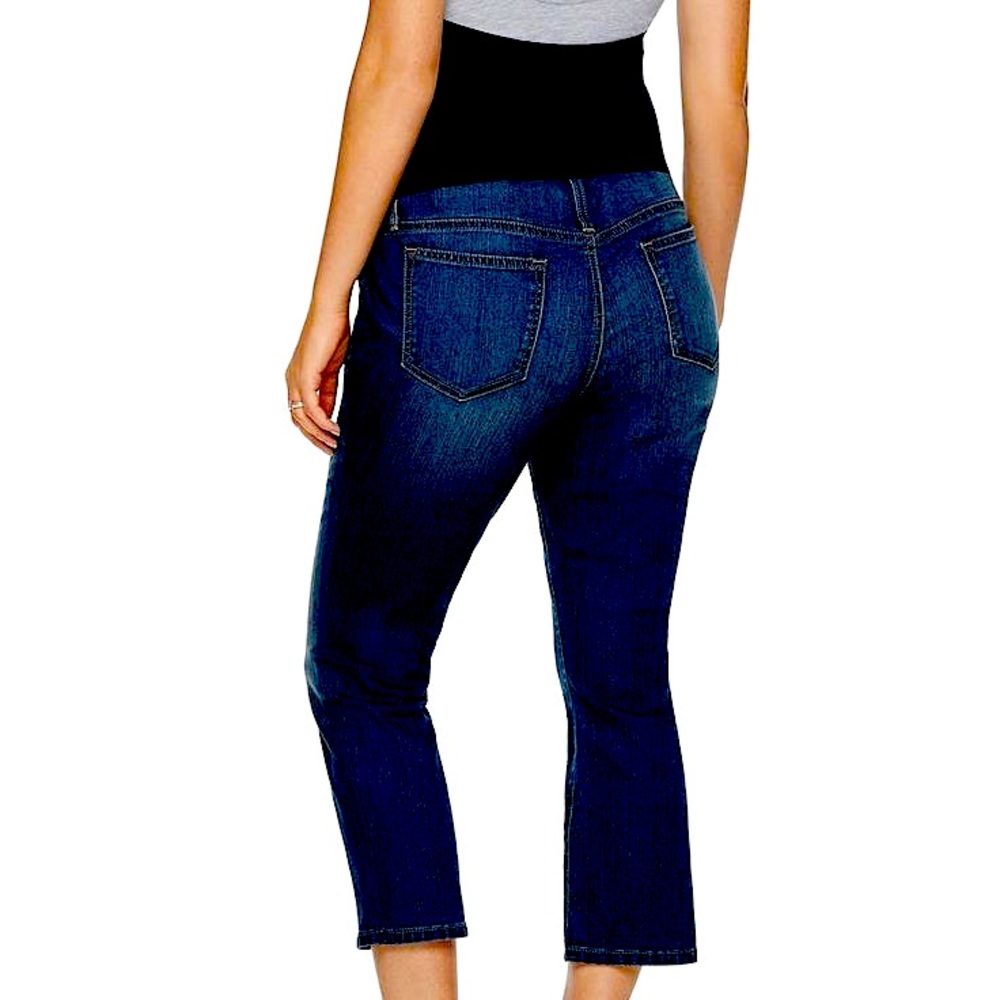 NWOT a:glow Maternity Crop Jegging, Denim, Dark wash